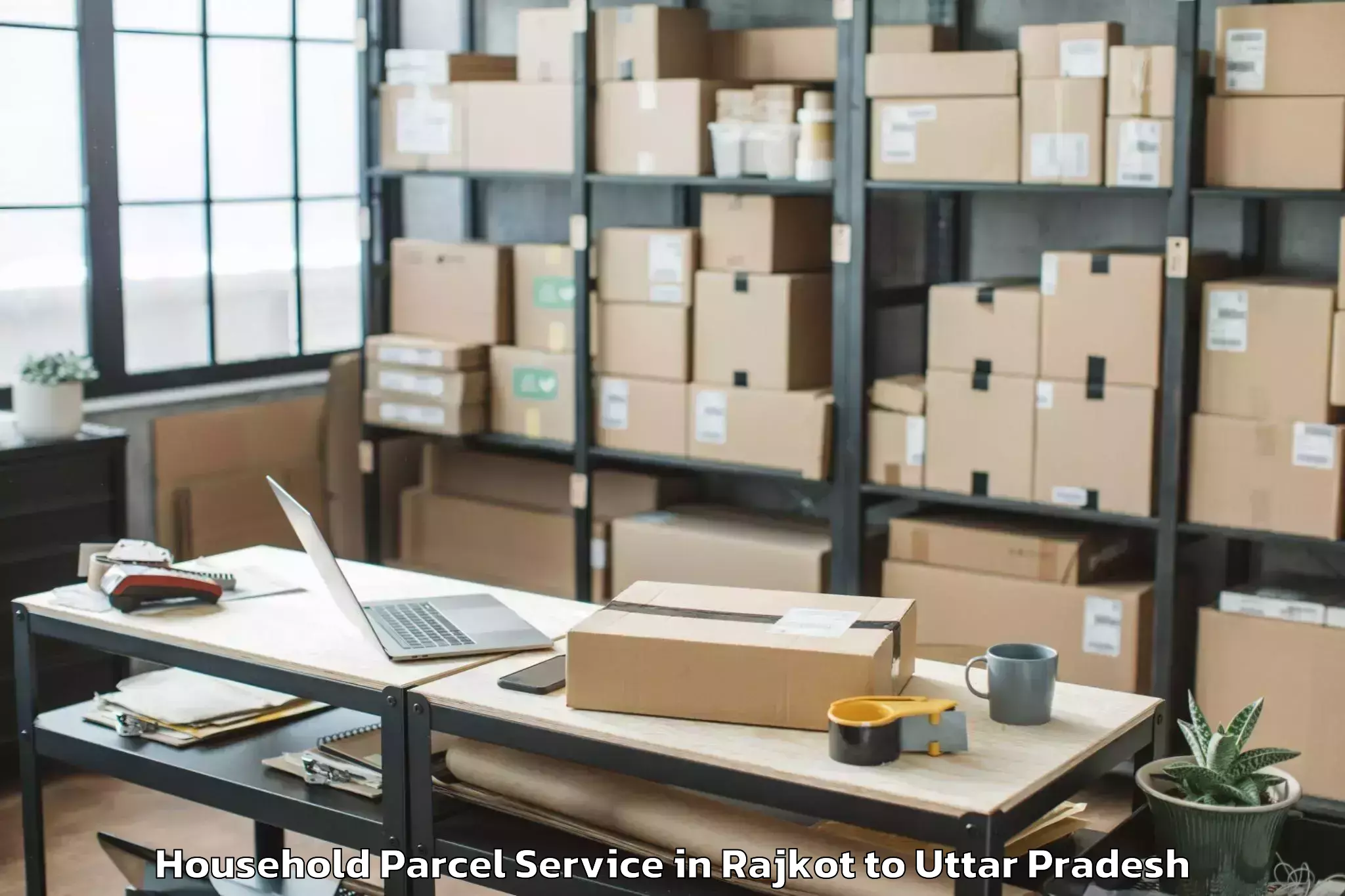 Book Rajkot to Tilhar Household Parcel Online